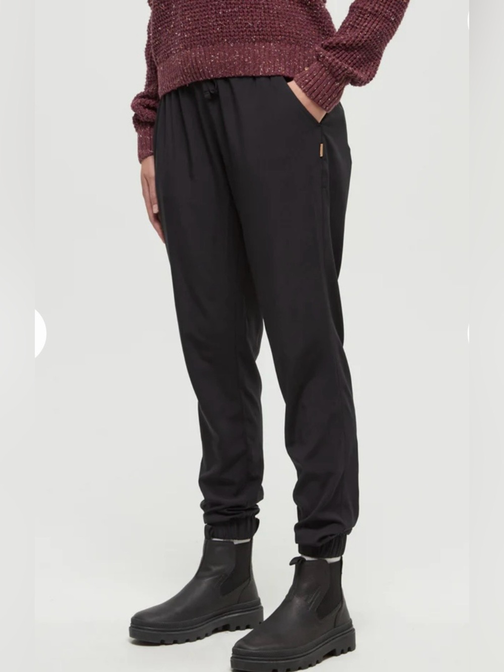 tentree Black Women's Relaxed Track Joggers